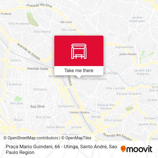 Praça Mario Guindani, 66 - Utinga, Santo André map