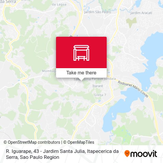 R. Iguarape, 43 - Jardim Santa Julia, Itapecerica da Serra map