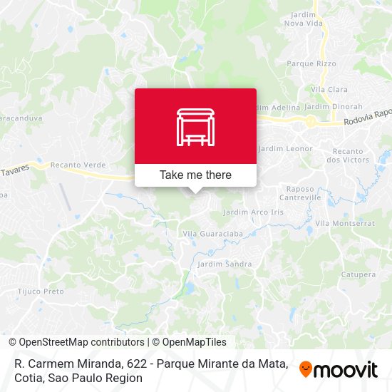 R. Carmem Miranda, 622 - Parque Mirante da Mata, Cotia map