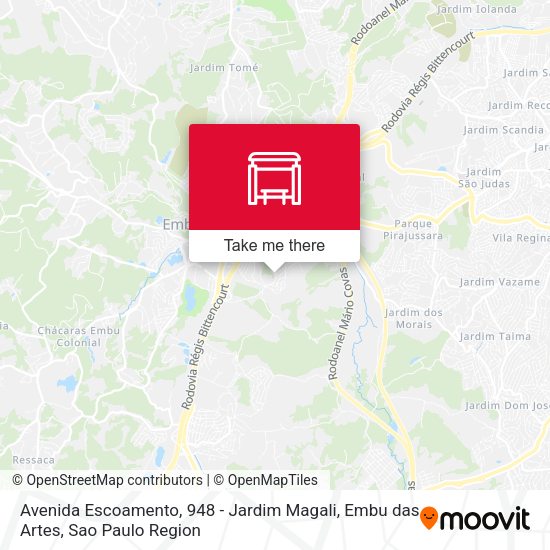 Avenida Escoamento, 948 - Jardim Magali, Embu das Artes map