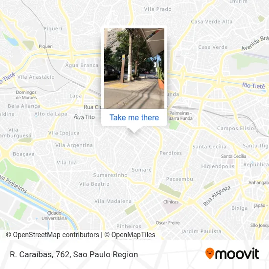 R. Caraíbas, 762 map