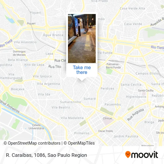 R. Caraíbas, 1086 map