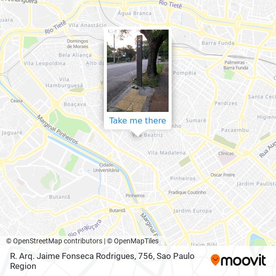 R. Arq. Jaime Fonseca Rodrigues, 756 map