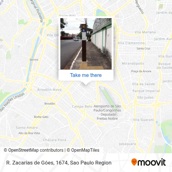 R. Zacarias de Góes, 1674 map