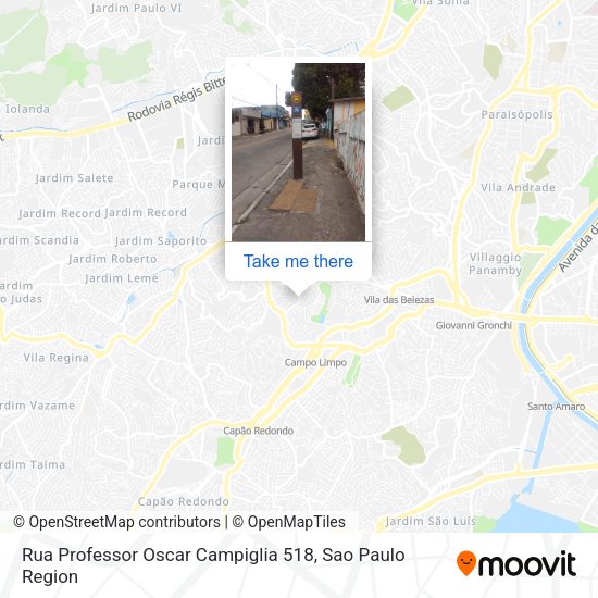 Rua Professor Oscar Campiglia 518 map