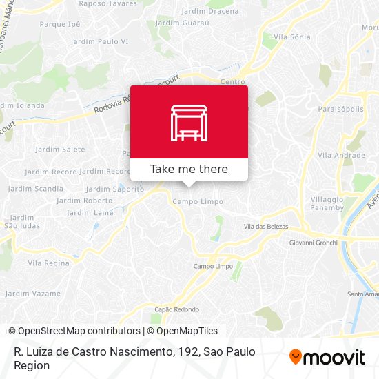 R. Luiza de Castro Nascimento, 192 map