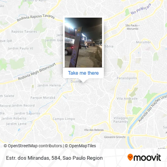 Estr. dos Mirandas, 584 map