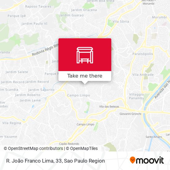 R. João Franco Lima, 33 map