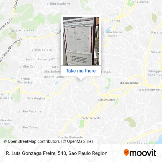 R. Luís Gonzaga Freire, 540 map