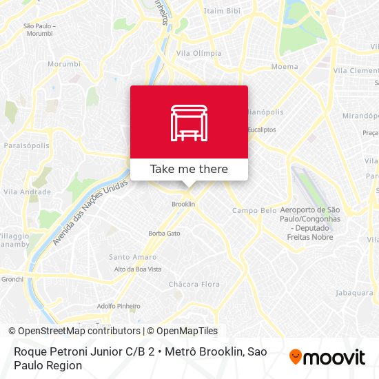 Mapa Roque Petroni Junior C / B 2 • Metrô Brooklin