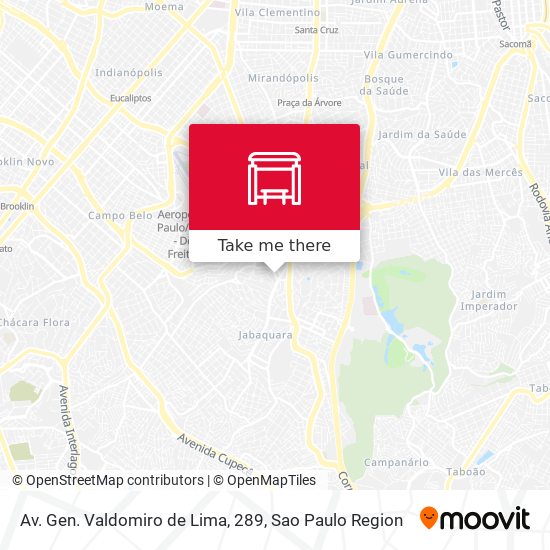 Mapa Av. Gen. Valdomiro de Lima, 289