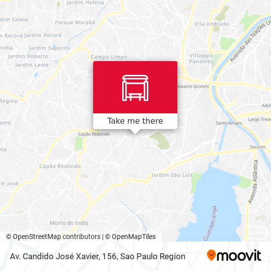 Mapa Av. Candido José Xavier, 156