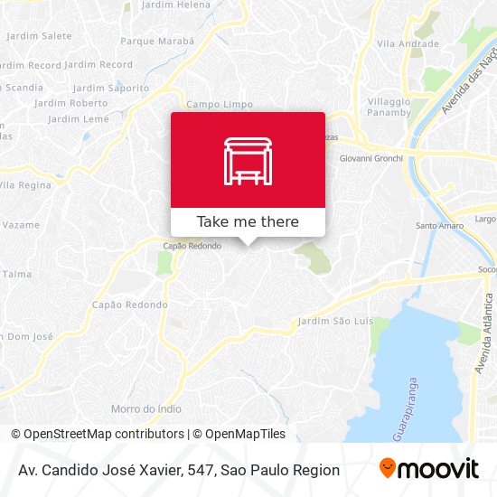 Mapa Av. Candido José Xavier, 547