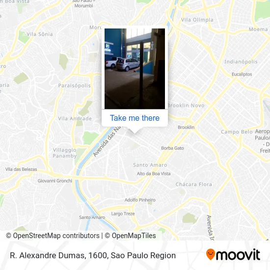 R. Alexandre Dumas, 1600 map