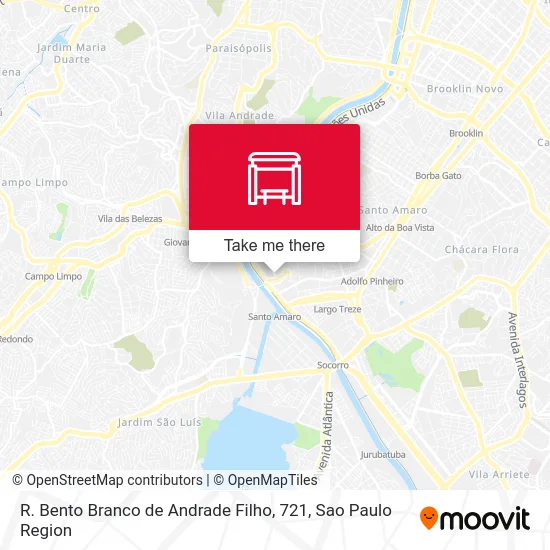 R. Bento Branco de Andrade Filho, 721 map