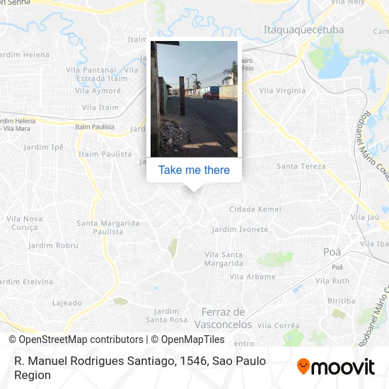 R. Manuel Rodrigues Santiago, 1546 map