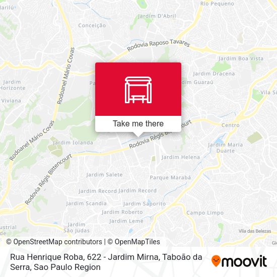Rua Henrique Roba, 622 - Jardim Mirna, Taboão da Serra map