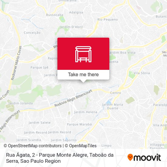 Rua Ágata, 2 - Parque Monte Alegre, Taboão da Serra map