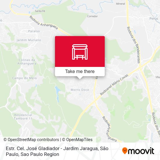 Estr. Cel. José Gladiador - Jardim Jaragua, São Paulo map