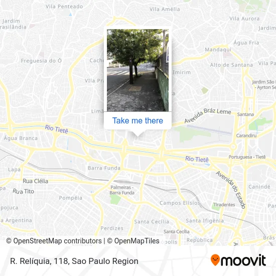 R. Relíquia, 118 map