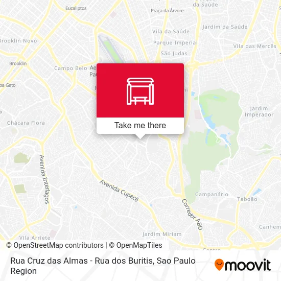 Rua Cruz das Almas - Rua dos Buritis map