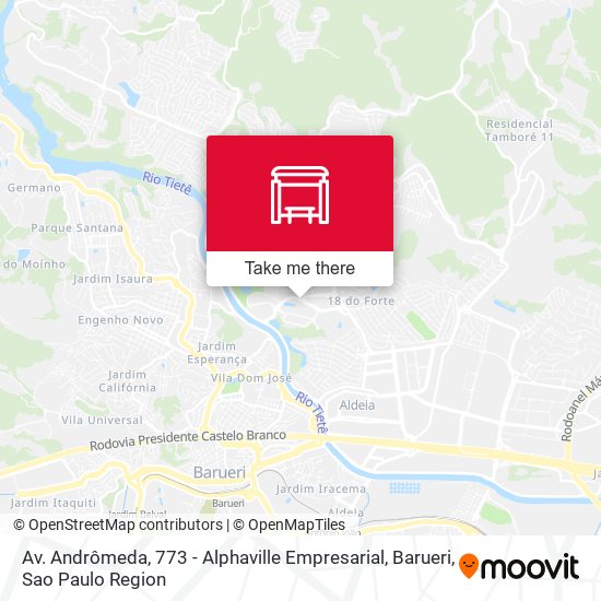 Mapa Av. Andrômeda, 773 - Alphaville Empresarial, Barueri