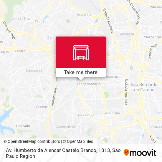 Mapa Av. Humberto de Alencar Castelo Branco, 1013