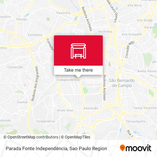 Parada Fonte Independência map