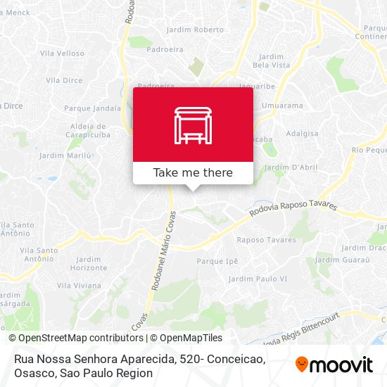 Rua Nossa Senhora Aparecida, 520- Conceicao, Osasco map