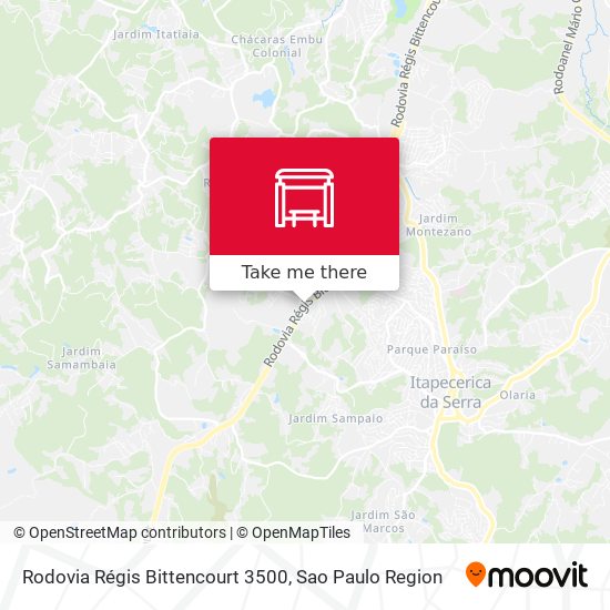Rodovia Régis Bittencourt 3500 map