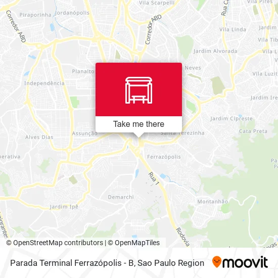 Parada Terminal Ferrazópolis - B map