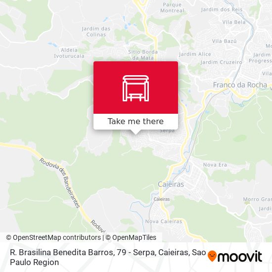 Mapa R. Brasilina Benedita Barros, 79 - Serpa, Caieiras