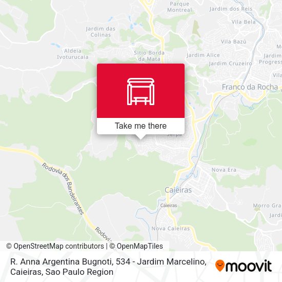 R. Anna Argentina Bugnoti, 534 - Jardim Marcelino, Caieiras map