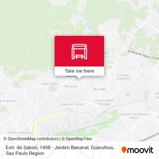 Estr. do Saboó, 1498 - Jardim Bananal, Guarulhos map