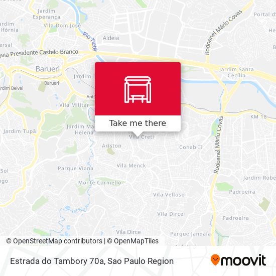 Estrada do Tambory 70a map