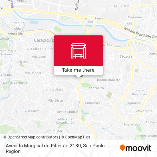 Avenida Marginal do Ribeirão 2180 map