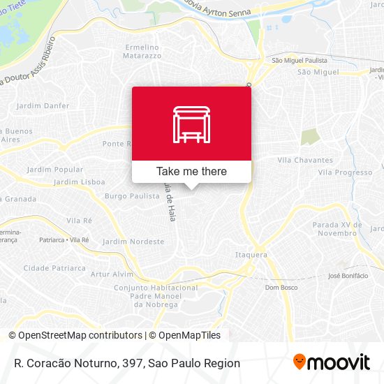R. Coracão Noturno, 397 map