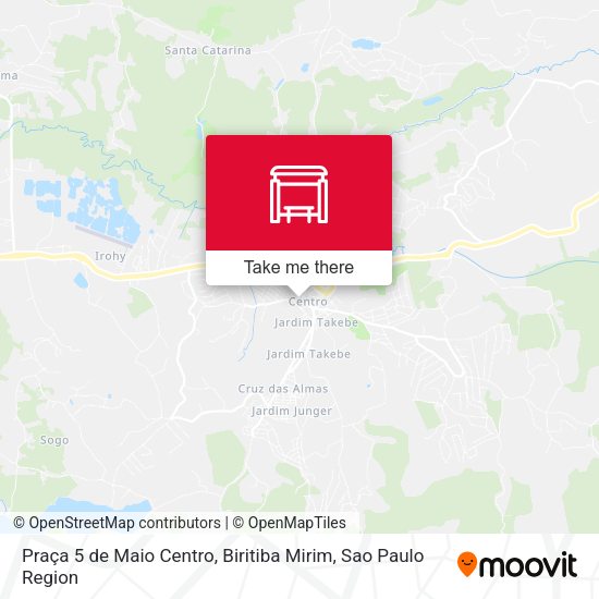 Praça 5 de Maio Centro, Biritiba Mirim map