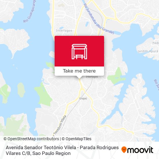 Mapa Avenida Senador Teotônio Vilela - Parada Rodrigues Vilares C / B