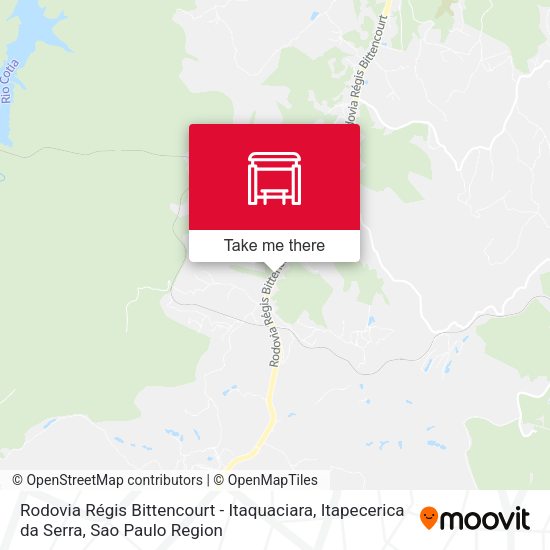 Rodovia Régis Bittencourt - Itaquaciara, Itapecerica da Serra map