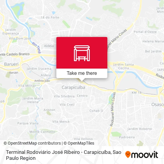 Terminal Rodoviário José Ribeiro - Carapicuíba map