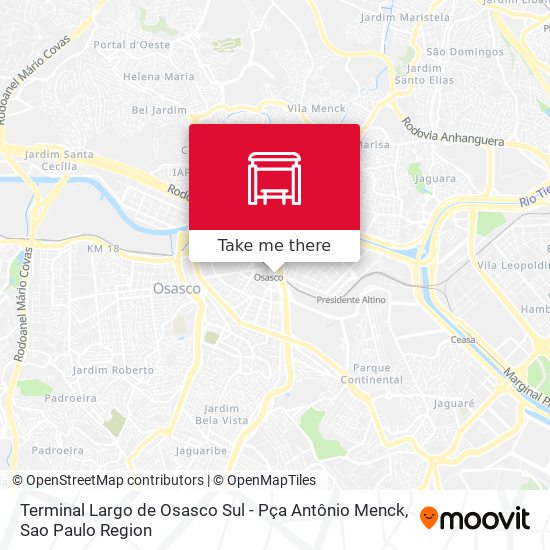 Terminal Largo de Osasco Sul - Pça Antônio Menck map