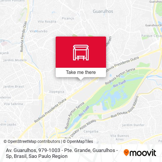 Mapa Av. Guarulhos, 979-1003 - Pte. Grande, Guarulhos - Sp, Brasil