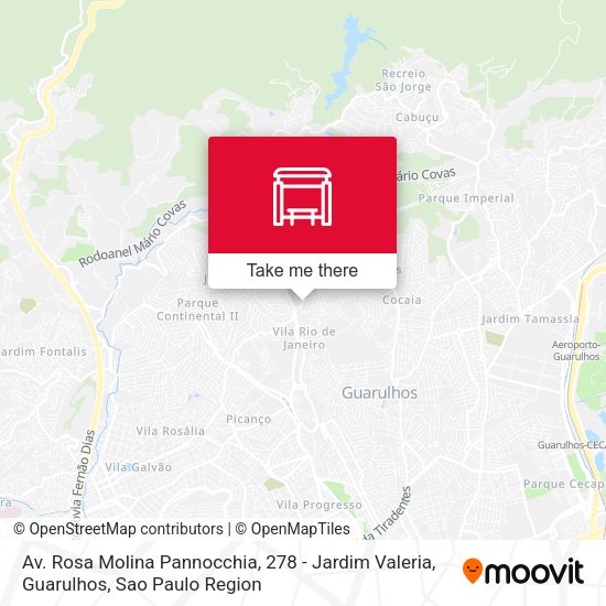 Av. Rosa Molina Pannocchia, 278 - Jardim Valeria, Guarulhos map