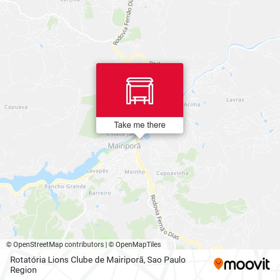 Rotatória Lions Clube de Mairiporã map