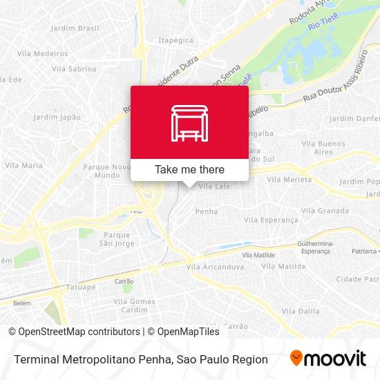 Terminal Metropolitano Penha map
