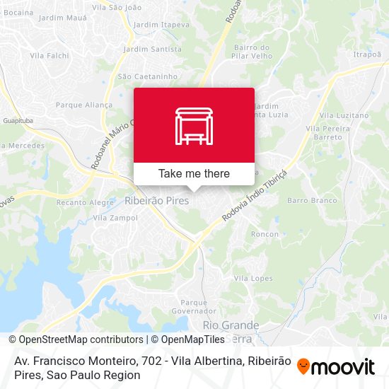 Av. Francisco Monteiro, 702 - Vila Albertina, Ribeirão Pires map