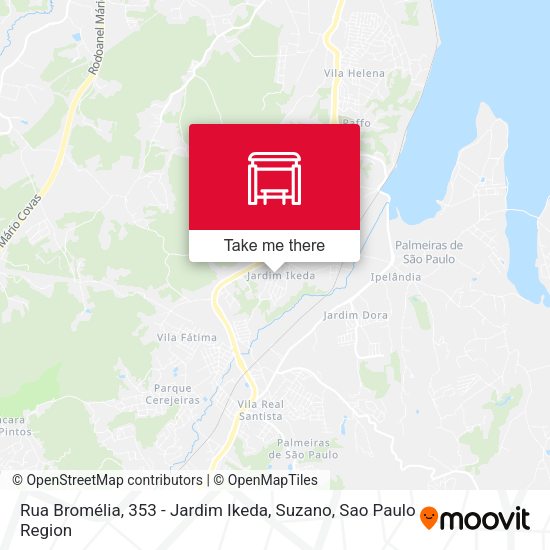 Rua Bromélia, 353 - Jardim Ikeda, Suzano map