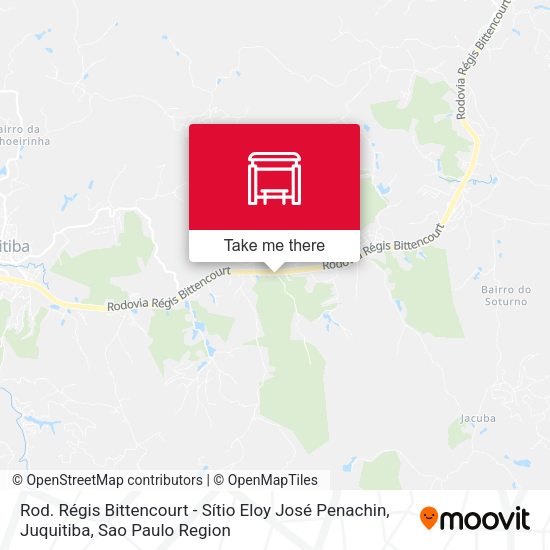 Rod. Régis Bittencourt - Sítio Eloy José Penachin, Juquitiba map