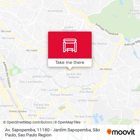 Mapa Av. Sapopemba, 11180 - Jardim Sapopemba, São Paulo